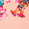 LACHS/ PETROL/ PINK