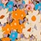 GELB/ ORANGE/ LILA