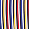 BLAU/ GELB/ ROT GESTREIFT