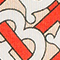 ROT/ WEISS/ BEIGE