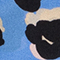 HELLBLAU/ DUNKELLILA/ CREME
