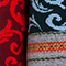 ROT/ BEIGE/ DUNKELGRÜN