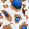 WEISS/ COGNAC/ BLAU