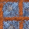 HELLBLAU/ ORANGE KARIERT