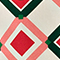 CREME/ GRÜN/ ROSA