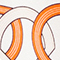 WEISS/ ORANGE/ HELLGRAU