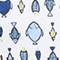 WEISS/ HELLBLAU/ DUNKELBLAU