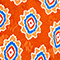 DUNKELORANGE/ BLAU/ WEISS
