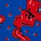 BLAU/ ROT/ SCHWARZ