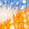 BLAU/ ECRU/ ORANGE