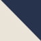 CREAM / DARK BLUE