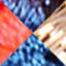 NEONROT / GOLD / BLAU