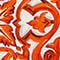 ORANGE / ECRU