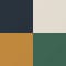 GROEN / CRÈME / BLEU FONCÉ