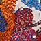 BLAU / BEIGE / ORANGE