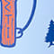 LICHTBLAUW / ORANJE / DONKERBLAUW