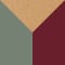 DONKERROOD / BEIGE / LICHTGROEN