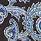 SCHWARZ / CREME / BLAU