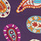 DARK PURPLE / ORANGE / BLUE