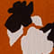 DUNKELORANGE/ WEISS/ SCHWARZ