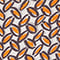 CREME/ ORANGE/ DUNKELBRAUN
