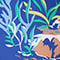 BLAU/ GELB/ BEIGE