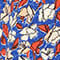 BLAU/ ROT/ BEIGE