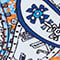 BLAU/ DUNKELORANGE/ DUNKELBLAU