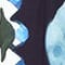CREAM/ TEAL/ DARK BLUE