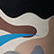 BEIGE / BLAUW / ZWART